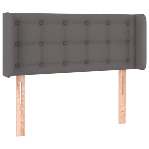 vidaXL voodipeats servadega, hall, 83x16x78/88 cm, kunstnahk