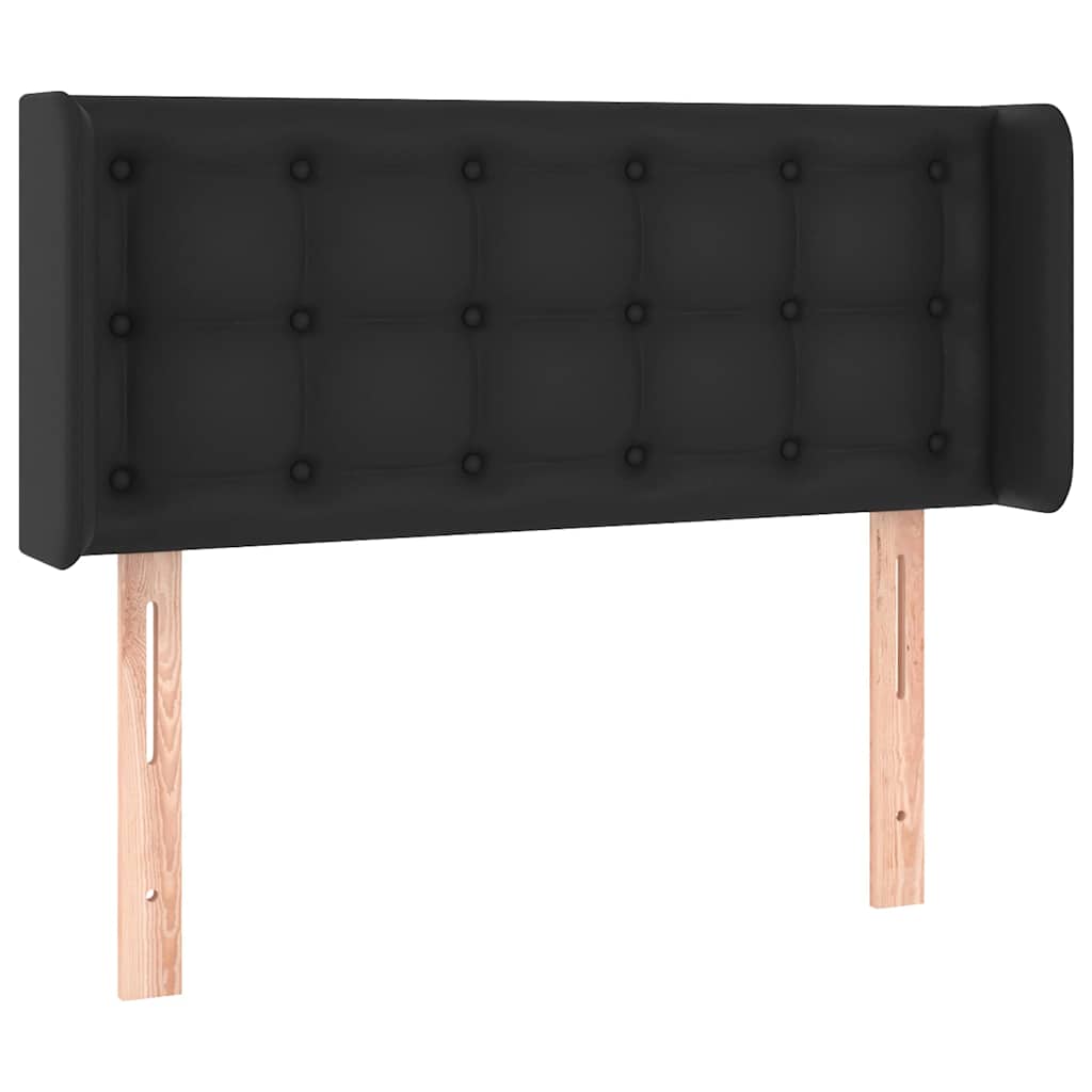 vidaXL Hoofdbord met randen 93x16x78/88 cm kunstleer zwart, foto 3