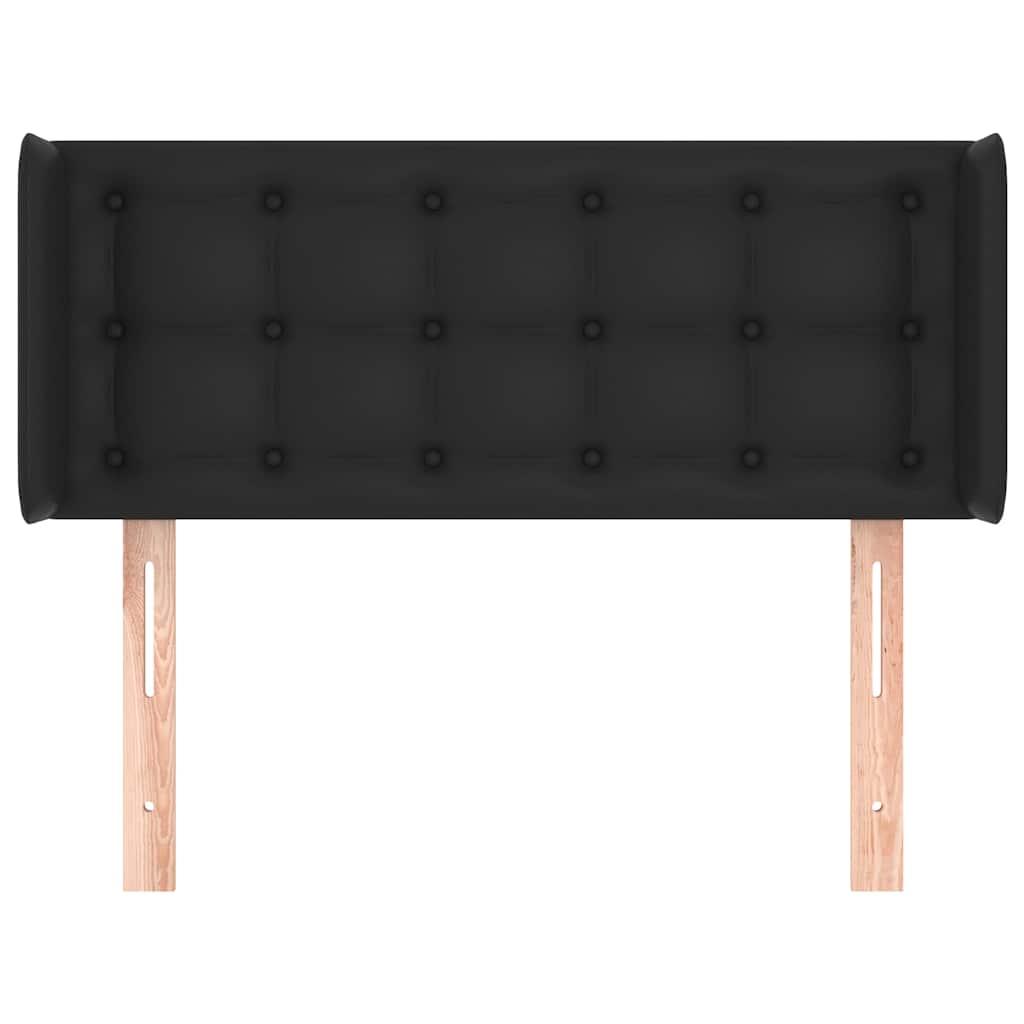 vidaXL Hoofdbord met randen 93x16x78/88 cm kunstleer zwart, foto 2