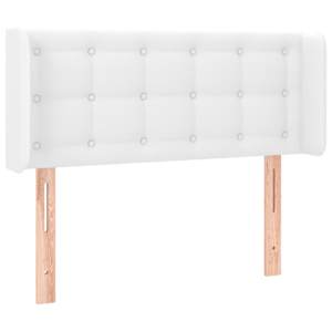 Čelo postele typu ušák bílá 93x16x78/88 cm umělá kůže - obrázek 2