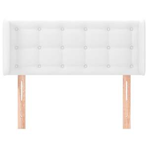 Čelo postele typu ušák bílá 93x16x78/88 cm umělá kůže - obrázek 3