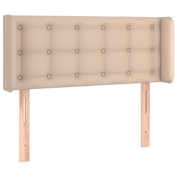vidaXL voodipeats servadega, cappuccino, 93x16x78/88 cm, kunstnahk
