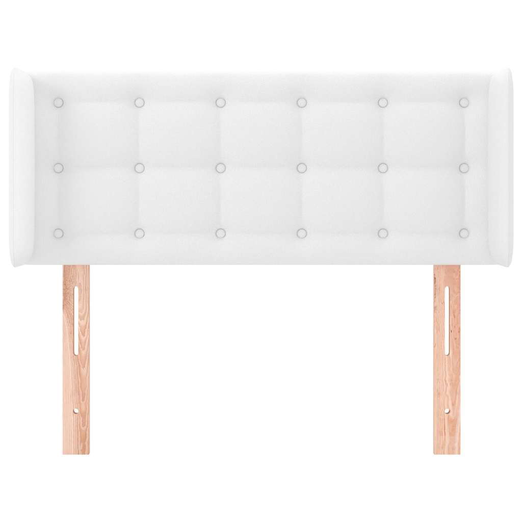 vidaXL Hoofdbord met randen 103x16x78/88 cm kunstleer wit, foto 2
