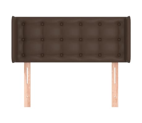 vidaXL T&ecirc;te de lit avec oreilles Marron 103x16x78/88 cm Similicuir