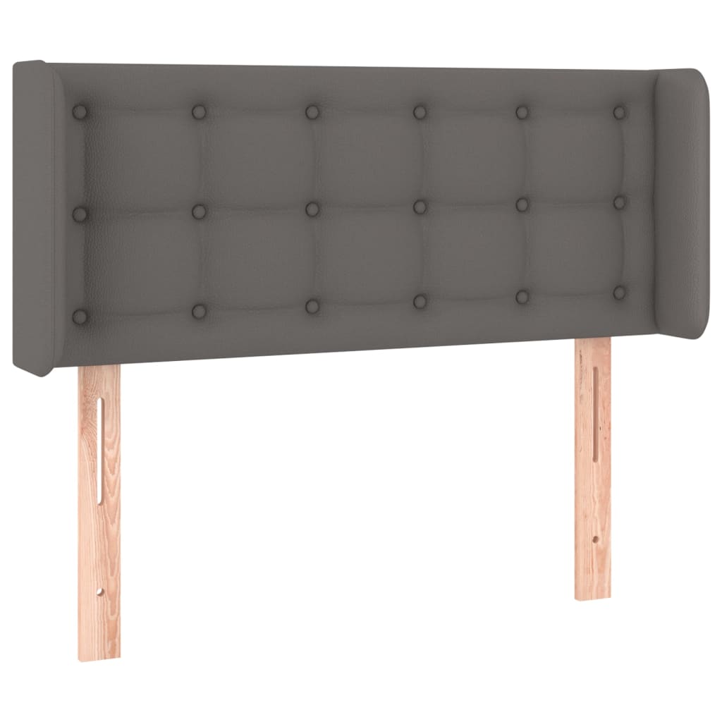 vidaXL Čelo postele typu ušák šedá 103 x 16 x 78/88 cm umělá kůže