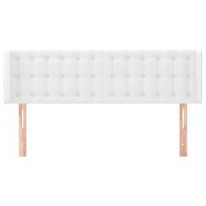 Čelo postele typu ušák bílá 147x16x78/88 cm umělá kůže - obrázek 3