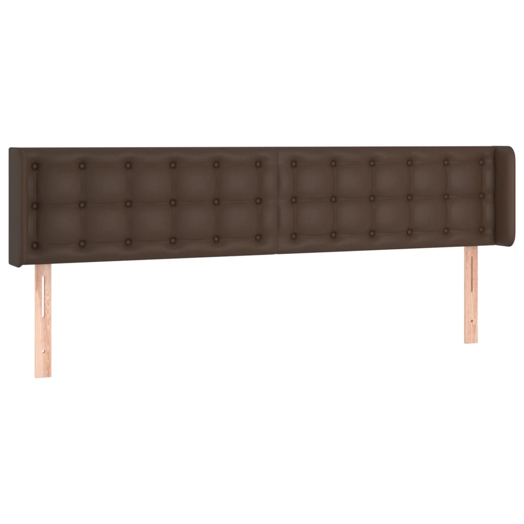 barna műbőr szárnyas fejtámla 163x16x78/88 cm