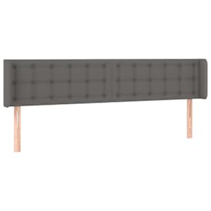 Čelo postele typu ušák šedá 163 x 16 x 78/88 cm umělá kůže - obrázek 2