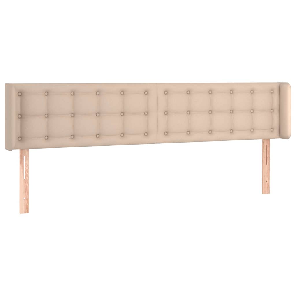 vidaXL Hoofdbord met randen 163x16x78/88 cm kunstleer cappuccinokleur bruin, foto 3