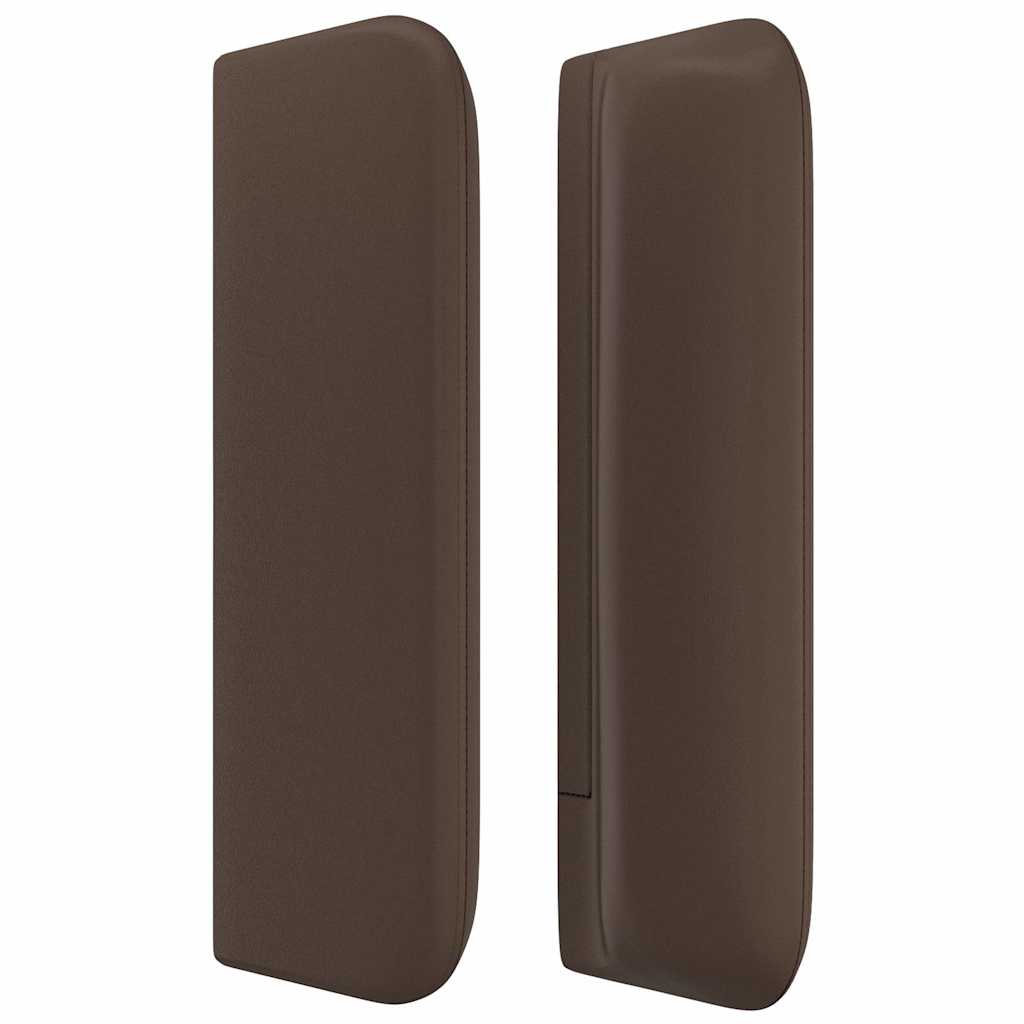 Горна табла за легло, кафява,183x16x78/88 см, изкуствена кожа — изображение 4