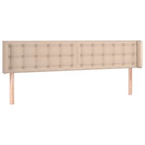 Čelo postele typu ušák cappuccino 183x16x78/88 cm umělá kůže - obrázek 2