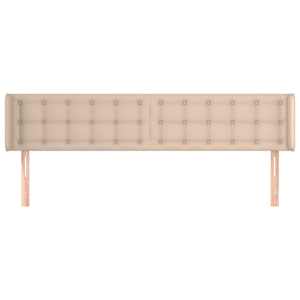Čelo postele typu ušák cappuccino 183x16x78/88 cm umělá kůže - obrázek 3