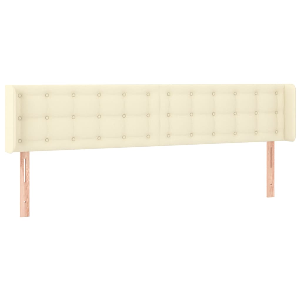 vidaXL Čelo postele typu ušák krémové 203x16x78/88 cm umělá kůže