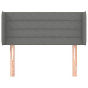 Čelo postele typu ušák tmavě šedé 83x16x78/88 cm textil - obrázek 3