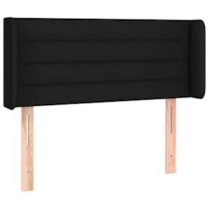 vidaXL voodipeats servadega, must, 83x16x78/88 cm, kangas