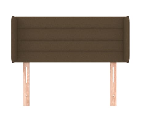 vidaXL Tête de lit avec oreilles Marron Foncé 83x16x78/88 cm Tissu