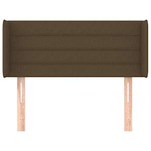 Čelo postele typu ušák tmavě hnědé 83 x 16 x 78/88 cm textil - obrázek 3