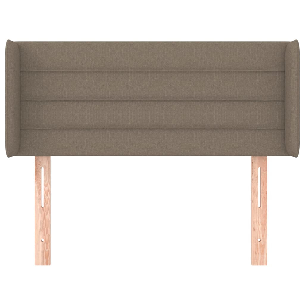 vidaXL Cabeceira cama abas tecido 83x16x78/88 cm cinzento-acastanhado