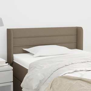 Čelo postele typu ušák taupe 83 x 16 x 78/88 cm textil - obrázek 1