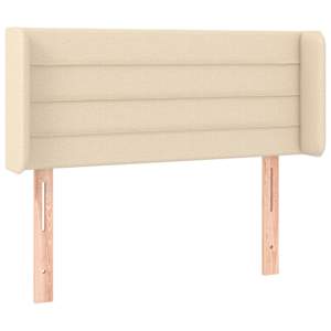 Čelo postele typu ušák krémové 83 x 16 x 78/88 cm textil - obrázek 2