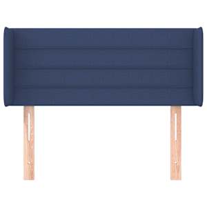 Čelo postele typu ušák modré 83 x 16 x 78/88 cm textil - obrázek 3
