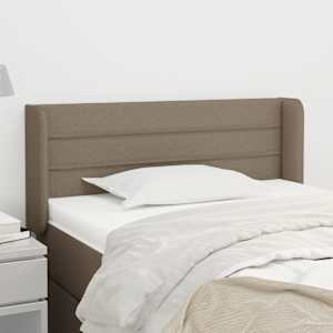 Čelo postele typu ušák taupe 93 x 16 x 78/88 cm textil - obrázek 1
