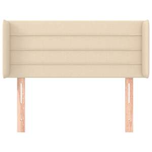 Čelo postele typu ušák krémové 103 x 16 x 78/88 cm textil - obrázek 3