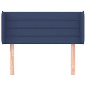 Čelo postele typu ušák modré 103 x 16 x 78/88 cm textil - obrázek 3