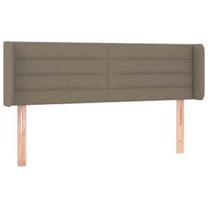 Čelo postele typu ušák taupe 147 x 16 x 78/88 cm textil - obrázek 2