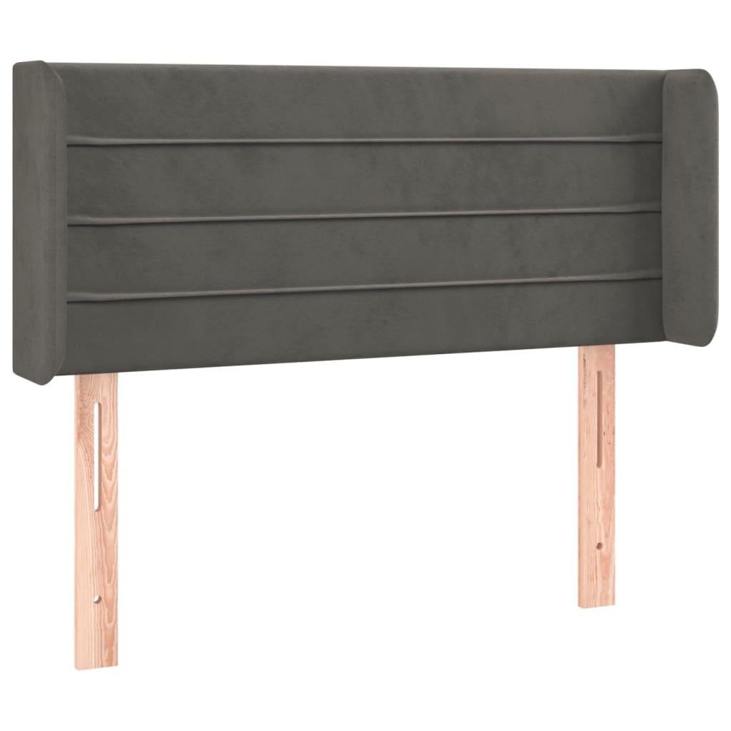 vidaXL ÄŚelo postele typu uĹˇĂˇk tmavÄ› ĹˇedĂ© 83x16x78/88 cm samet