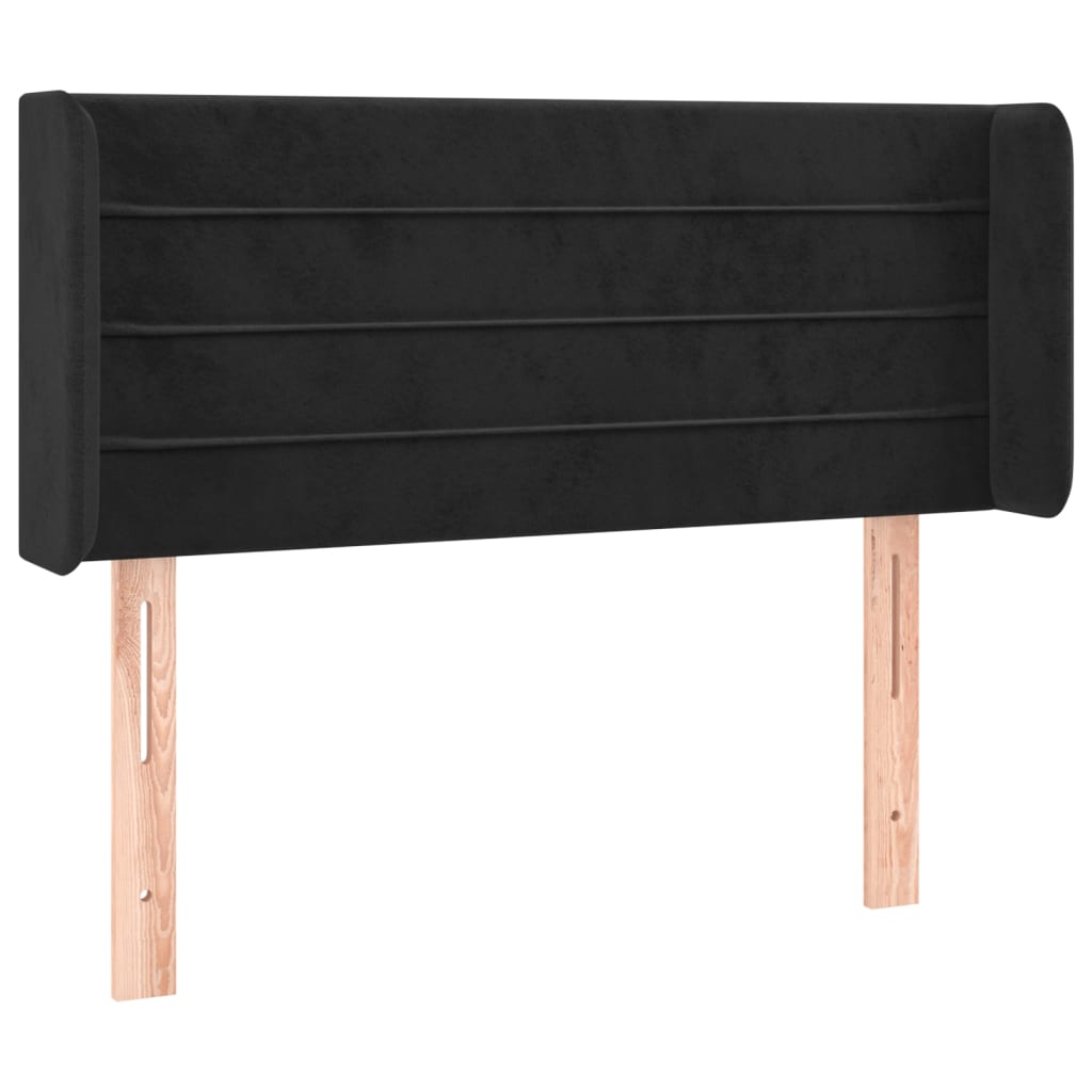 vidaXL ÄŚelo postele typu uĹˇĂˇk ÄŤernĂ© 83 x 16 x 78/88 cm samet