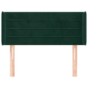 Čelo postele typu ušák tmavě zelená 83x16x78/88 cm samet - obrázek 3
