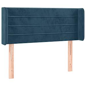 vidaXL voodipeats servadega, tumesinine, 83x16x78/88 cm, samet