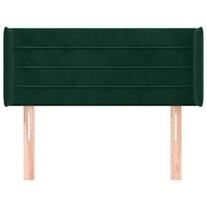 Čelo postele typu ušák tmavě zelená 93x16x78/88 cm samet - obrázek 3