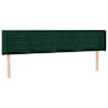 vidaXL voodipeats servadega, tumeroheline, 163x16x78/88 cm, samet