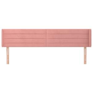 Čelo postele typu ušák růžová 163x16x78/88 cm samet - obrázek 3