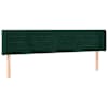 vidaXL voodipeats servadega, tumeroheline, 183x16x78/88 cm, samet