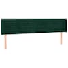 vidaXL voodipeats servadega, tumeroheline, 203x16x78/88 cm, samet