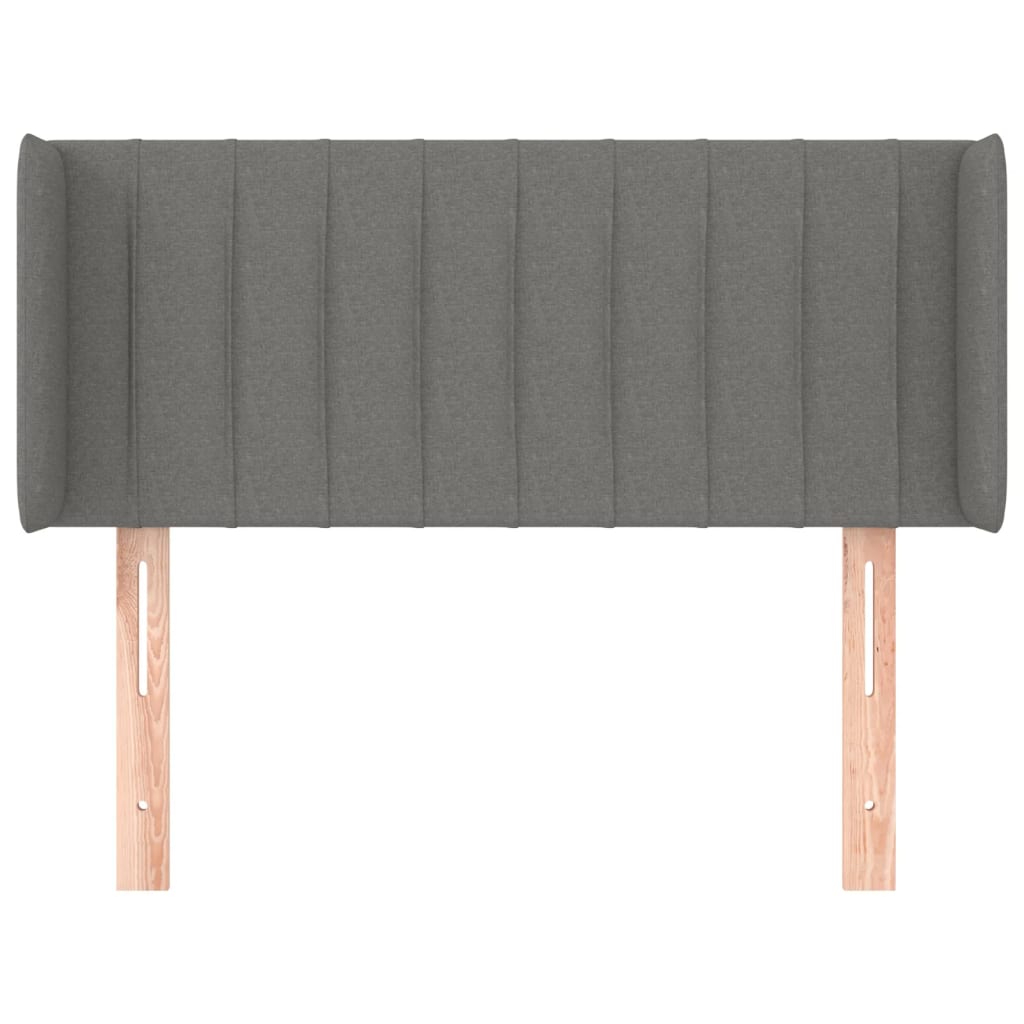 vidaXL Hoofdbord met randen 83x16x78/88 cm stof donkergrijs afbeelding