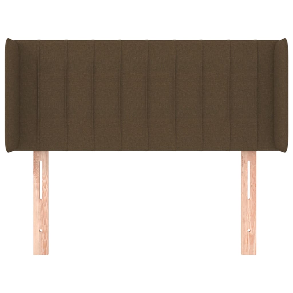 vidaXL Hoofdbord met randen 83x16x78/88 cm stof donkerbruin afbeelding