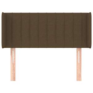 Čelo postele typu ušák tmavě hnědé 83 x 16 x 78/88 cm textil - obrázek 3