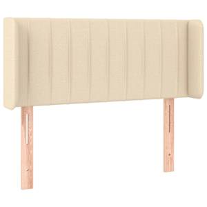 Čelo postele typu ušák krémové 83 x 16 x 78/88 cm textil - obrázek 2