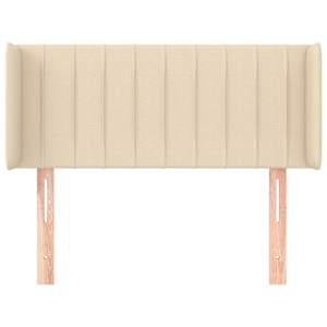 Čelo postele typu ušák krémové 83 x 16 x 78/88 cm textil - obrázek 3