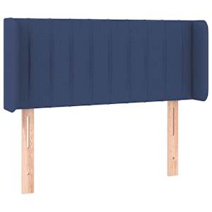 vidaXL voodipeats servadega, sinine, 83x16x78/88 cm, kangas