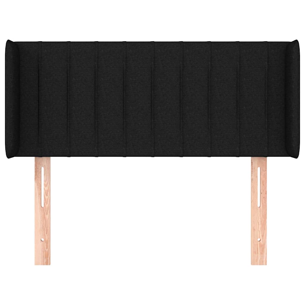vidaXL Hoofdbord met randen 93x16x78/88 cm stof zwart, foto 2