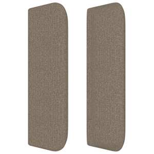 Čelo postele typu ušák taupe 93 x 16 x 78/88 cm textil - obrázek 4