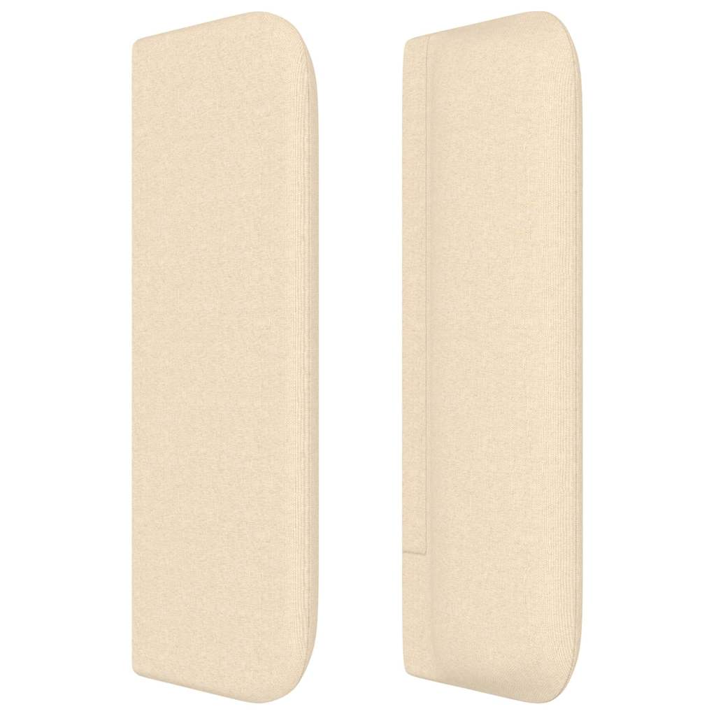 vidaXL Hoofdbord met randen 93x16x78/88 cm stof crèmekleurig, foto 4