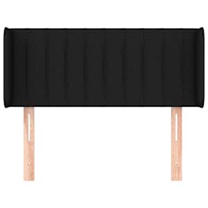 Čelo postele typu ušák černé 103 x 16 x 78/88 cm textil - obrázek 3