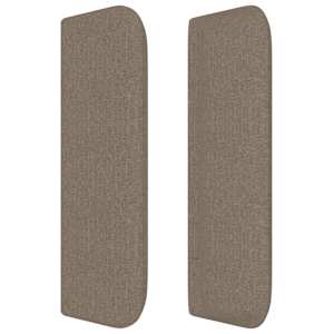 Čelo postele typu ušák taupe 103 x 16 x 78/88 cm textil - obrázek 4