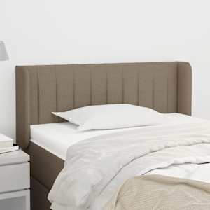Čelo postele typu ušák taupe 103 x 16 x 78/88 cm textil - obrázek 1
